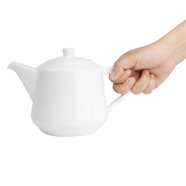 Olympia Whiteware Deco Teapot 820ml (2 Pack) Olympia Whiteware Deco Teapot 820ml (2 Pack)