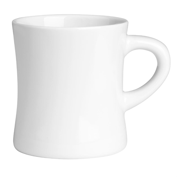 Olympia Whiteware Hollow Mugs 300ml (6 Pack) Olympia Whiteware Hollow Mugs 300ml (6 Pack)