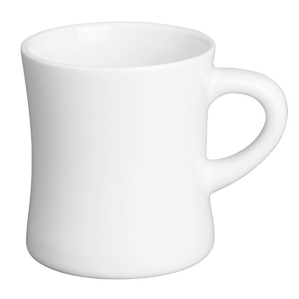 Olympia Whiteware Hollow Mugs 300ml (6 Pack) Olympia Whiteware Hollow Mugs 300ml (6 Pack)