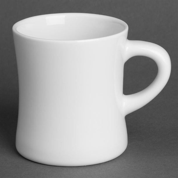 Olympia Whiteware Hollow Mugs 300ml (6 Pack) Olympia Whiteware Hollow Mugs 300ml (6 Pack)
