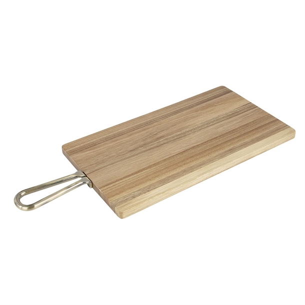 Olympia Rectangular Paddle Board Acacia Wood with Metal Handles 615x260x20mm Olympia Rectangular Paddle Board Acacia Wood with Metal Handles 615x260x20mm