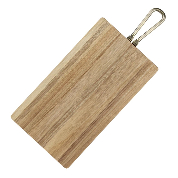 Olympia Rectangular Paddle Board Acacia Wood with Metal Handles 615x260x20mm Olympia Rectangular Paddle Board Acacia Wood with Metal Handles 615x260x20mm