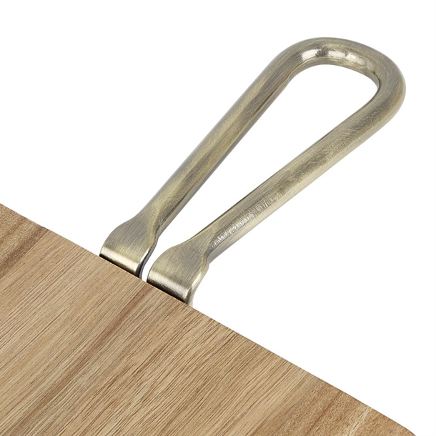 Olympia Rectangular Paddle Board Acacia Wood with Metal Handles 615x260x20mm Olympia Rectangular Paddle Board Acacia Wood with Metal Handles 615x260x20mm