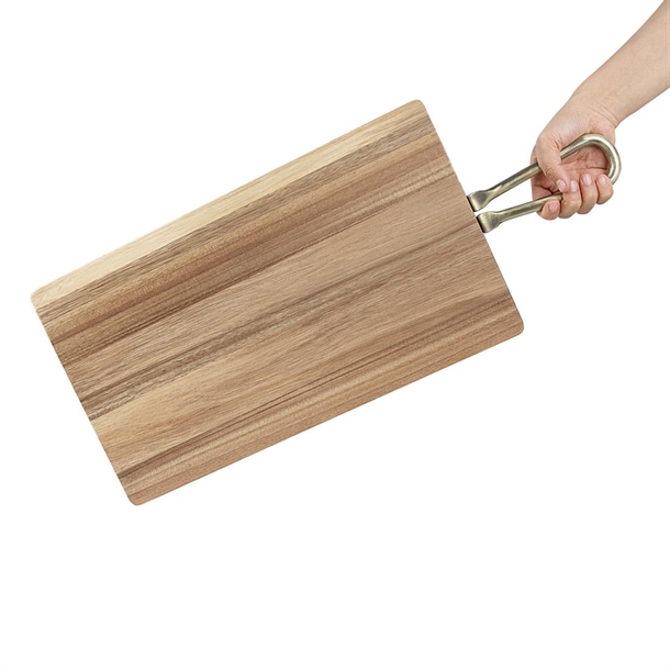 Olympia Rectangular Paddle Board Acacia Wood with Metal Handles 615x260x20mm Olympia Rectangular Paddle Board Acacia Wood with Metal Handles 615x260x20mm