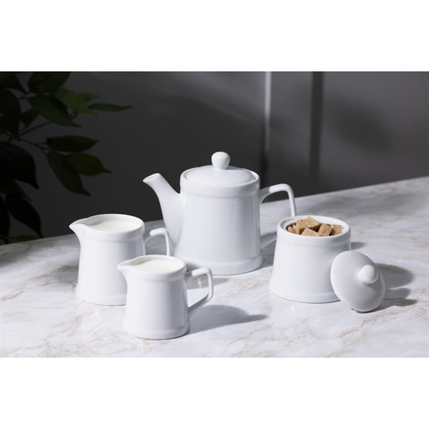 Olympia Whiteware Pier Teapot 500ml (2 Pack)