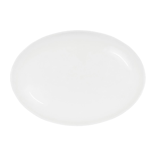 Tablekraft Core Platter Oval Coupe Shape White 255x180x23mm (4 Pack) Tablekraft Core Platter Oval Coupe Shape White 255x180x23mm (4 Pack)