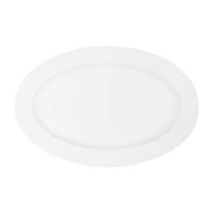 Tablekraft Core Platter Oval Rim Shape White 230x155x23mm (6 Pack)