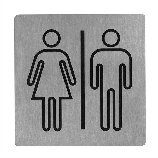 Trenton Unisex  Symbol Wall Sign Stainless Steel 130x130mm