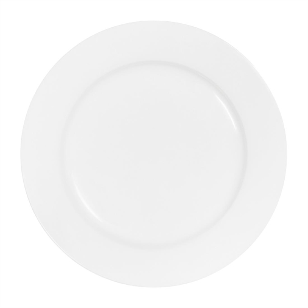 Tablekraft Core Round Plate Rim Shape White 200mm (6 Pack)