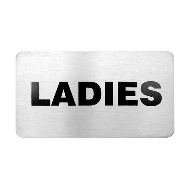 Trenton Ladies Wall Sign Stainless Steel 110x60mm Trenton Ladies Wall Sign Stainless Steel 110x60mm