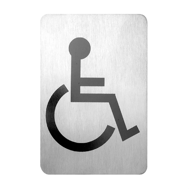 Trenton Accessible Symbol Wall Sign Stainless Steel 120x80mm Trenton Accessible Symbol Wall Sign Stainless Steel 120x80mm