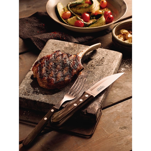 Tramontina Churrasco Steak Knife Polywood Brown 120mm (12 Pack) Tramontina Churrasco Steak Knife Polywood Brown 120mm (12 Pack)