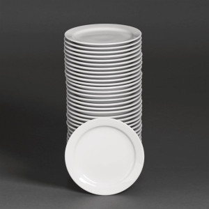 Bulk Buy Olympia Athena Narrow Rimmed Plates 165mm (36 Pack)