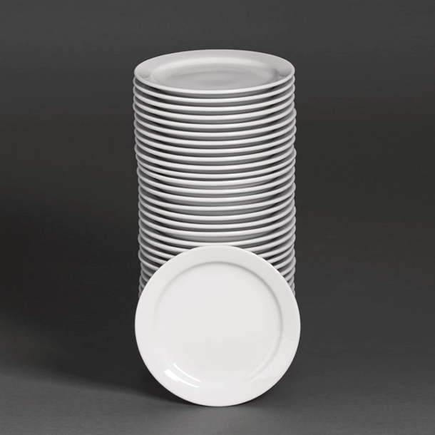 Bulk Buy Olympia Athena Narrow Rimmed Plates 165mm (36 Pack)