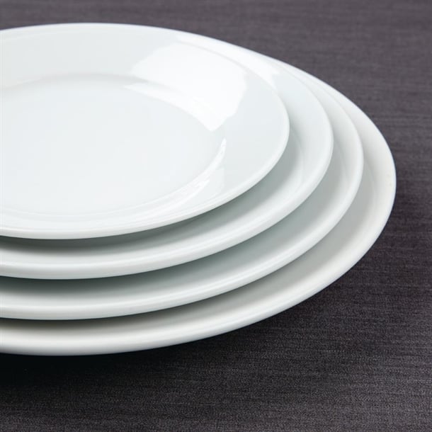 Olympia Athena Wide Rimmed Plates 228mm (12 Pack) Olympia Athena Wide Rimmed Plates 228mm (12 Pack)