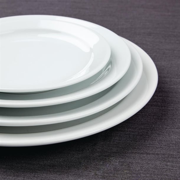 Olympia Athena Narrow Rimmed Plates 255mm (12 Pack) Olympia Athena Narrow Rimmed Plates 255mm (12 Pack)