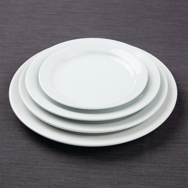 Olympia Athena Narrow Rimmed Plates 255mm (12 Pack) Olympia Athena Narrow Rimmed Plates 255mm (12 Pack)
