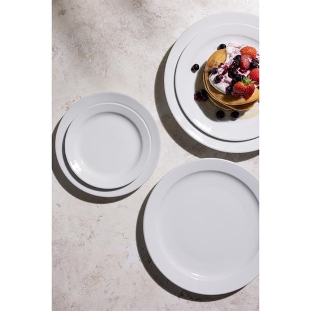 Olympia Athena Narrow Rimmed Plates 255mm (12 Pack) Olympia Athena Narrow Rimmed Plates 255mm (12 Pack)