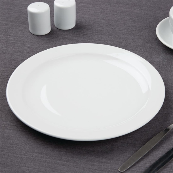 Olympia Athena Narrow Rimmed Plates 255mm (12 Pack) Olympia Athena Narrow Rimmed Plates 255mm (12 Pack)