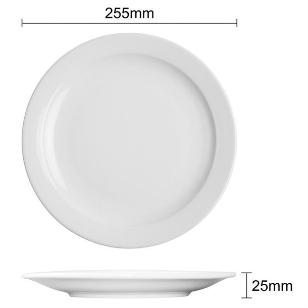 Olympia Athena Narrow Rimmed Plates 255mm (12 Pack) Olympia Athena Narrow Rimmed Plates 255mm (12 Pack)