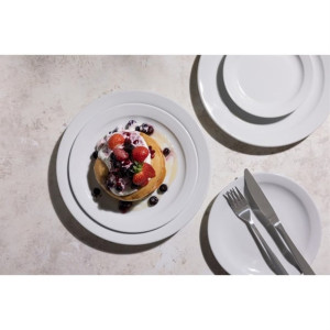 Olympia Athena Narrow Rimm (12 Pack)ed Plates 165mm (12 Pack)