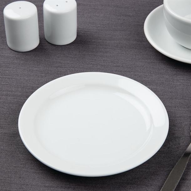 Olympia Athena Narrow Rimm (12 Pack)ed Plates 165mm (12 Pack)