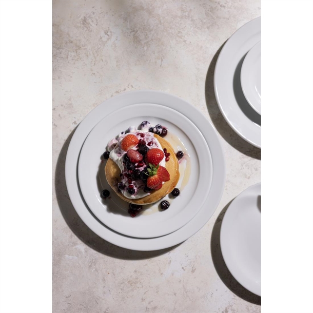Olympia Athena Narrow Rimmed Plates 226mm (12 Pack)