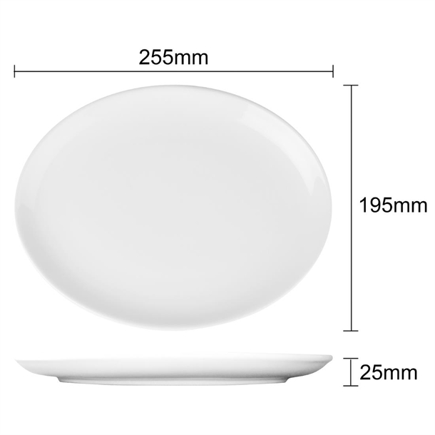 Olympia Athena Oval Coupe Plates (12 Pack) Olympia Athena Oval Coupe Plates (12 Pack)