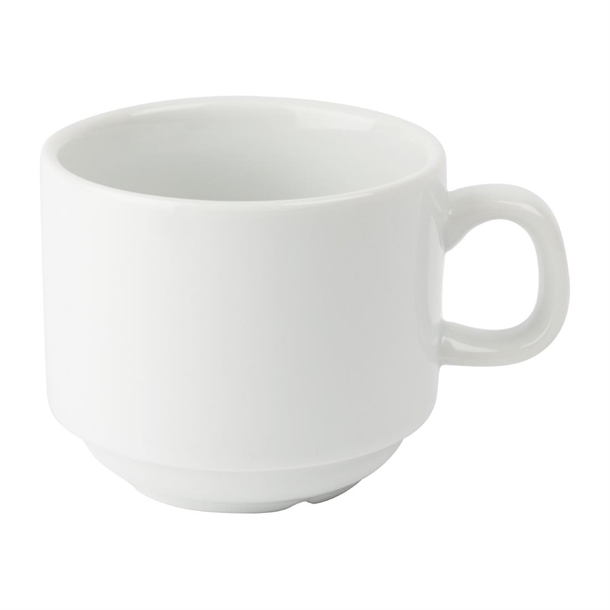 Olympia Whiteware Stacking Tea Cups 7oz 200ml (12 Pack) Olympia Whiteware Stacking Tea Cups 7oz 200ml (12 Pack)