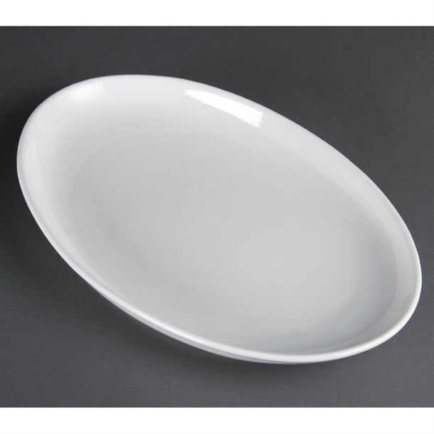 Olympia Whiteware French Deep Oval Plates 365mm (2 Pack) Olympia Whiteware French Deep Oval Plates 365mm (2 Pack)