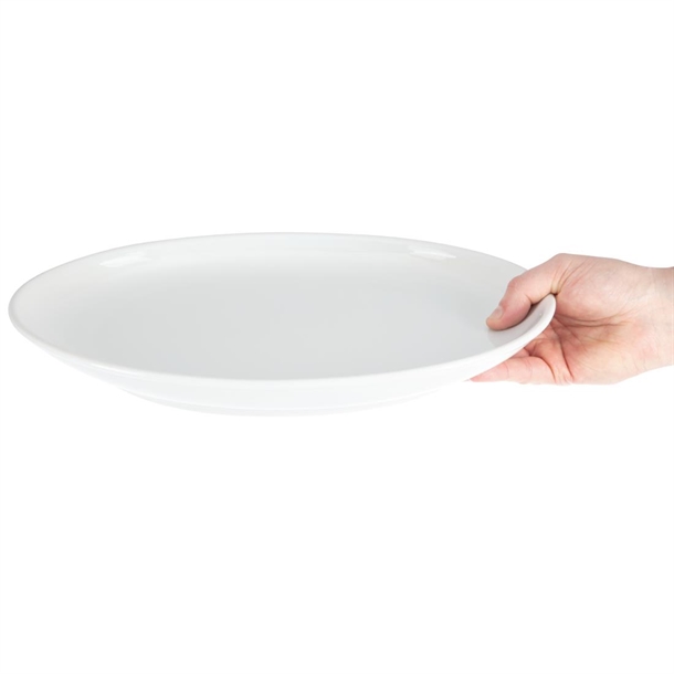 Olympia Whiteware French Deep Oval Plates 365mm (2 Pack) Olympia Whiteware French Deep Oval Plates 365mm (2 Pack)