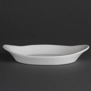 Olympia Whiteware Oval Eared Dishes 229 x 127mm (6 Pack)