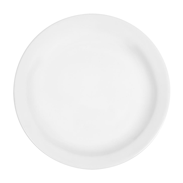 Olympia Whiteware Narrow Rimmed Plates 200mm (12 Pack)