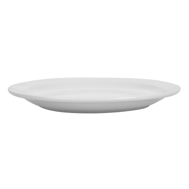 Olympia Whiteware Narrow Rimmed Plates 200mm (12 Pack)