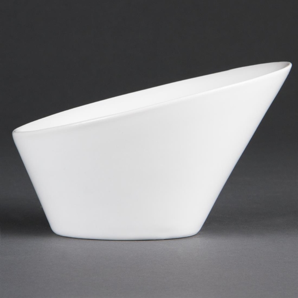 Olympia Whiteware Oval Sloping Bowls 154x 133mm 335ml (4 Pack) Olympia Whiteware Oval Sloping Bowls 154x 133mm 335ml (4 Pack)