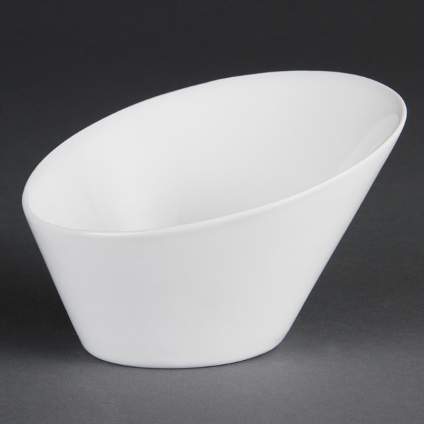 Olympia Whiteware Oval Sloping Bowls 154x 133mm 335ml (4 Pack) Olympia Whiteware Oval Sloping Bowls 154x 133mm 335ml (4 Pack)