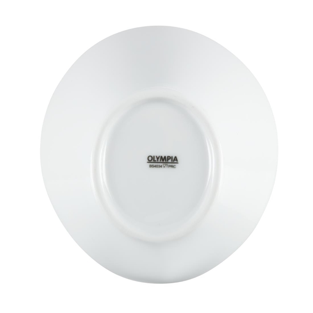 Olympia Whiteware Oval Sloping Bowls 154x 133mm 335ml (4 Pack) Olympia Whiteware Oval Sloping Bowls 154x 133mm 335ml (4 Pack)