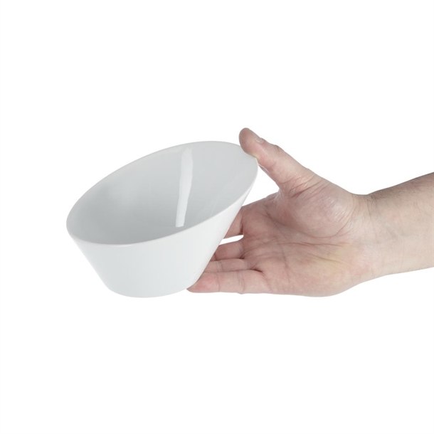 Olympia Whiteware Oval Sloping Bowls 154x 133mm 335ml (4 Pack) Olympia Whiteware Oval Sloping Bowls 154x 133mm 335ml (4 Pack)