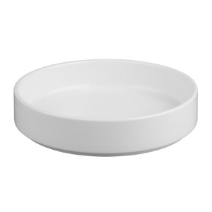 Olympia Whiteware Flat Walled Bowl - 215mm (4 Pack)