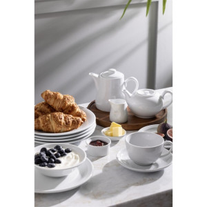 Olympia Whiteware Teapots 483ml (4 Pack)