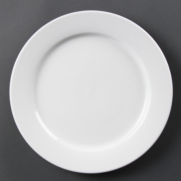 Olympia Whiteware Wide Rimmed Plates 280mm (6 Pack)