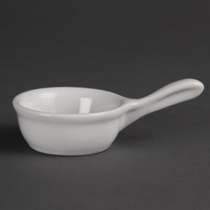Olympia Whiteware Miniature Pan Shaped Bowls 35ml 1.2oz (12 Pack)