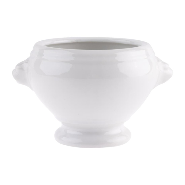 Olympia Whiteware Lion Head Soup Bowls 475ml/16.5oz (6 Pack)