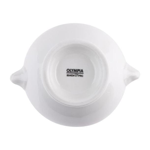 Olympia Whiteware Lion Head Soup Bowls 475ml/16.5oz (6 Pack)