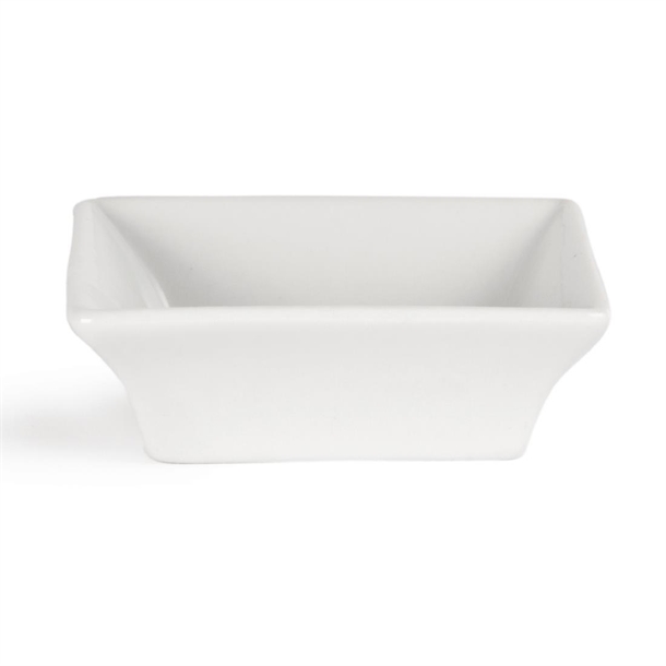 Olympia Whiteware Miniature Square Dishes 75mm (12 Pack) Olympia Whiteware Miniature Square Dishes 75mm (12 Pack)
