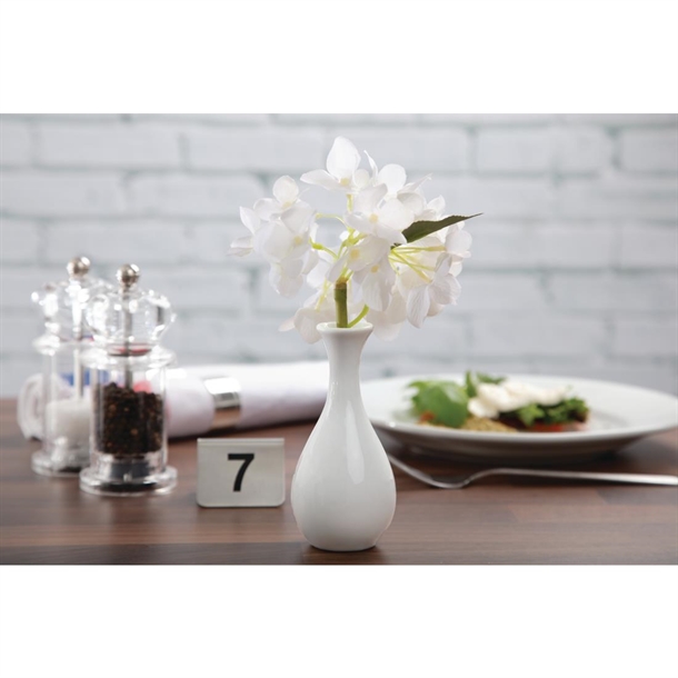 Olympia Whiteware Bud Vases - 125mm (12 Pack) Olympia Whiteware Bud Vases - 125mm (12 Pack)
