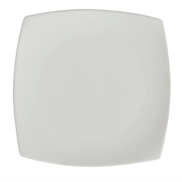 Olympia Whiteware Rounded Square Plates 185mm (12 Pack) Olympia Whiteware Rounded Square Plates 185mm (12 Pack)