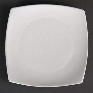 Olympia Whiteware Rounded Square Plates 185mm (12 Pack)