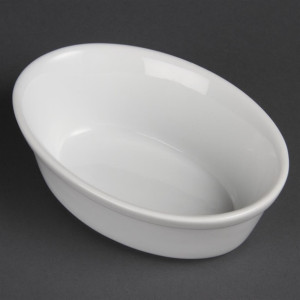 Olympia Whiteware Oval Pie Dishes 154 x 110mm (Pack of 6)