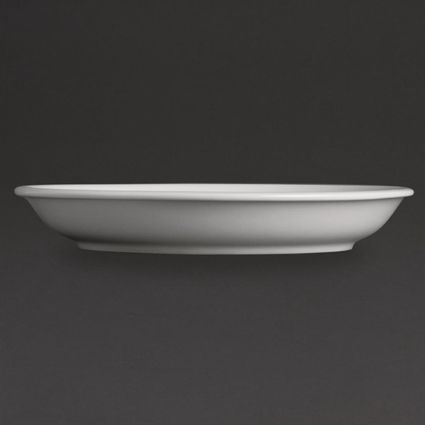 Olympia Whiteware Cappuccino Saucers 180mm Box 12 Olympia Whiteware Cappuccino Saucers 180mm Box 12